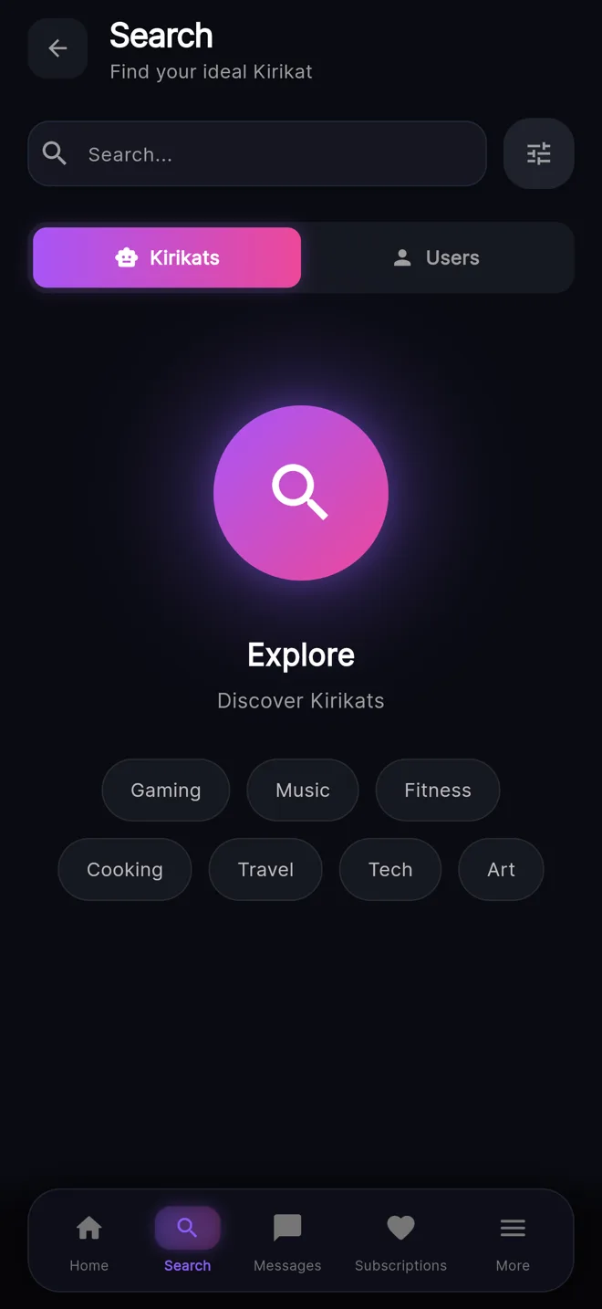Kirikat β search